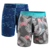 2UNDR 2 Pack - Swing Shift Boxer Brief Fish School/Flamingo -Men's Apparel Shop 2UNDR 2 Pack Swing Shift Boxer Brief Fish SchoolFlamingo Apparel
