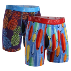2UNDR 2 Pack - Swing Shift Boxer Brief Surf/Pinapple
