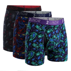 2UNDR 3 Pack - Swing Shift Boxer Brief Paisley PRINTS