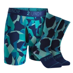 2UNDR SS Boxer Brief/Sock Pack - Water Camo
