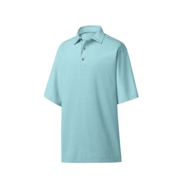 Footjoy Lisle Feeder Stripe Self Collar Polo - Mens 4 Footjoy Lisle Feeder Stripe Self Collar Polo - Mens - Image 2