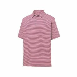 Footjoy Lisle Feeder Stripe Self Collar Polo - Mens