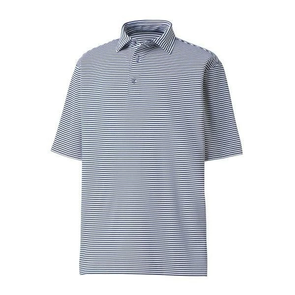 Footjoy Lisle Feeder Stripe Self Collar Polo - Mens 5 Footjoy Lisle Feeder Stripe Self Collar Polo - Mens - Image 3
