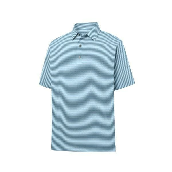 Footjoy Lisle Feeder Stripe Self Collar Polo - Mens 6 Footjoy Lisle Feeder Stripe Self Collar Polo - Mens - Image 4