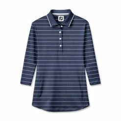 Footjoy Pique 1/2 Sleeve Pinstripe Polo - Womens