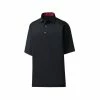 Footjoy Solid Lisle Self Collar Polo - Mens