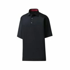 Footjoy Solid Lisle Self Collar Polo - Mens