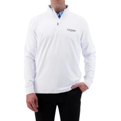 Full Wedge Golf - White Q-Zip - Mens