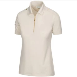 Greg Norman Collection - Tailor Collar Solid Zip Polo - Womens